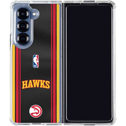 NBA Atlanta Hawks Jersey Galaxy Z Fold6 Clear Case